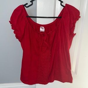 Cute red blouse size medium